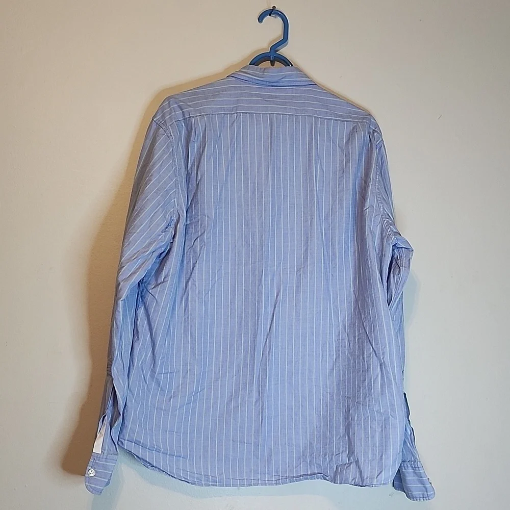 J. Crew Light Blue Striped Button Down Shirt